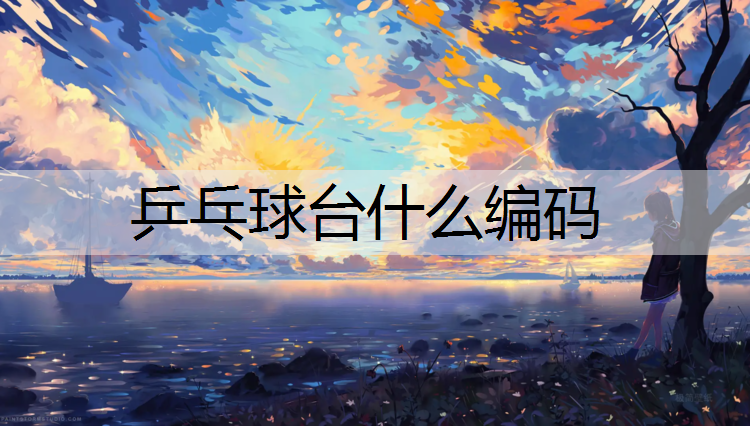 乒乓球台什么编码
